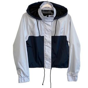 Hollister California Blue Hooded Shell Jacket - SIze Small